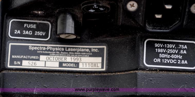 image for item A5948 Spectra-Physics laser plane