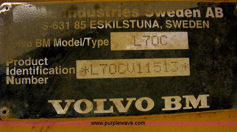 image for item A6406 1995 Volvo BM L70C wheel loader