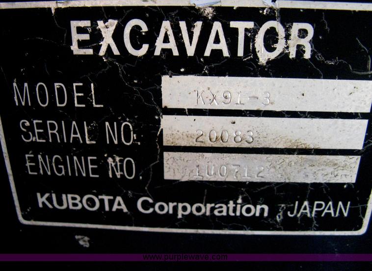 image for item A6413 2000 Kubota KX91-3 excavator