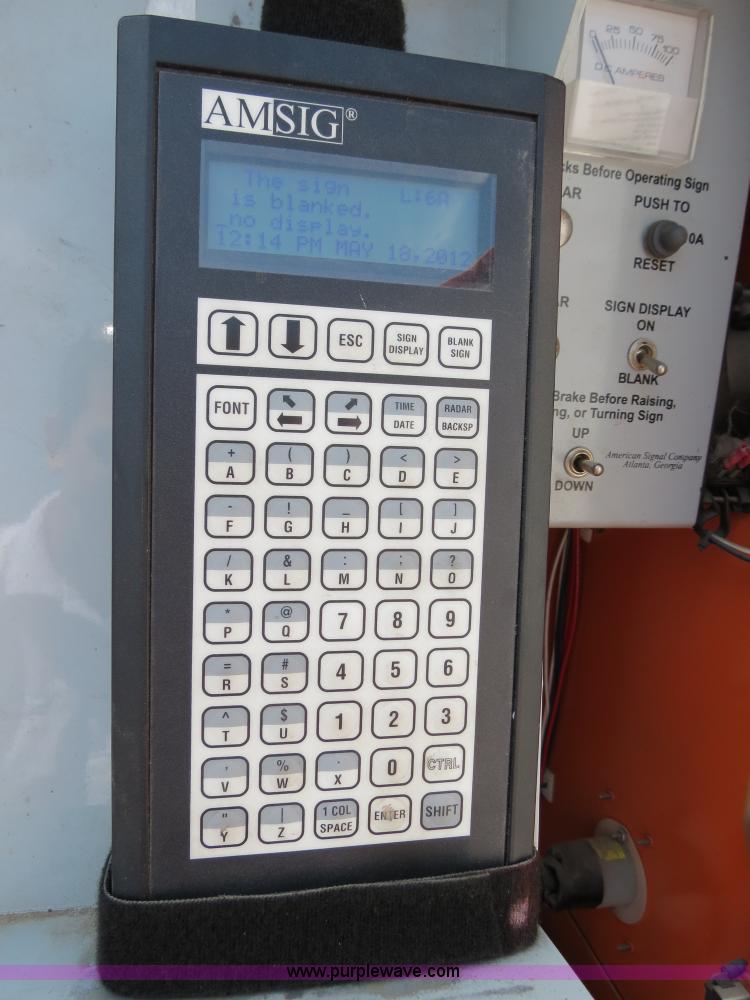 2001 AMSIG CMST331 portable message board in Muskogee, OK Item B2371 sold Purple Wave