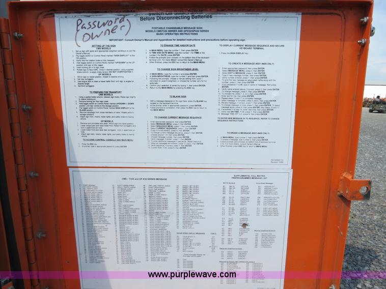 image for item B2372 2001 AMSIG CMS-T331 portable message board