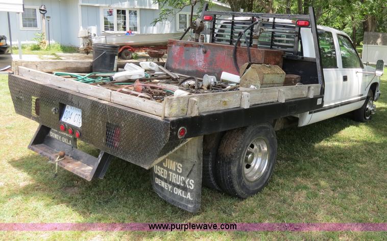 image for item B2401 1998 Chevrolet 3500 flatbed pickup truck