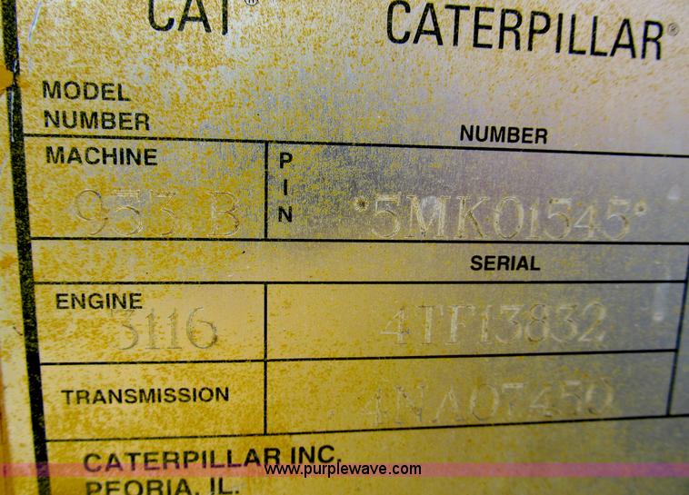 image for item B2721 1994 Caterpillar 953B track loader