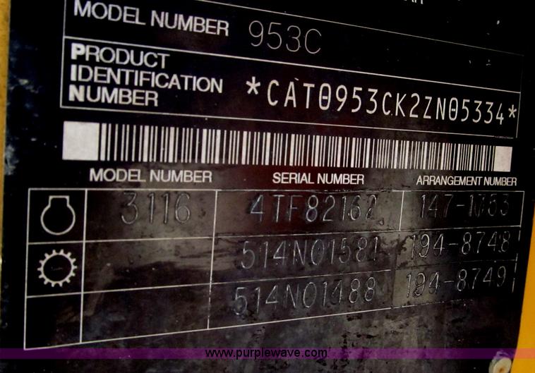 image for item C2209 2002 Caterpillar 953C track loader