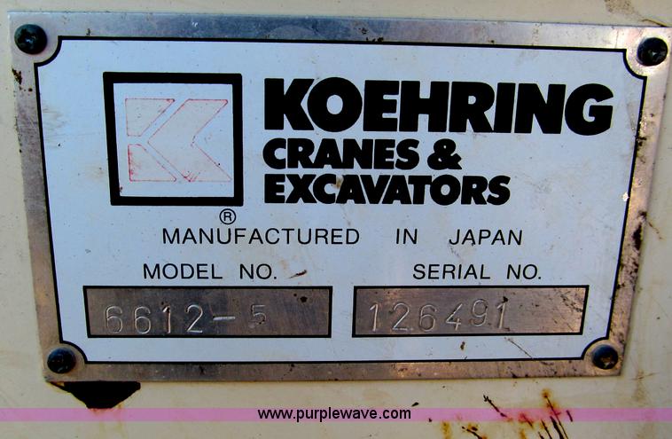 image for item C2221 Koehring 6612 excavator