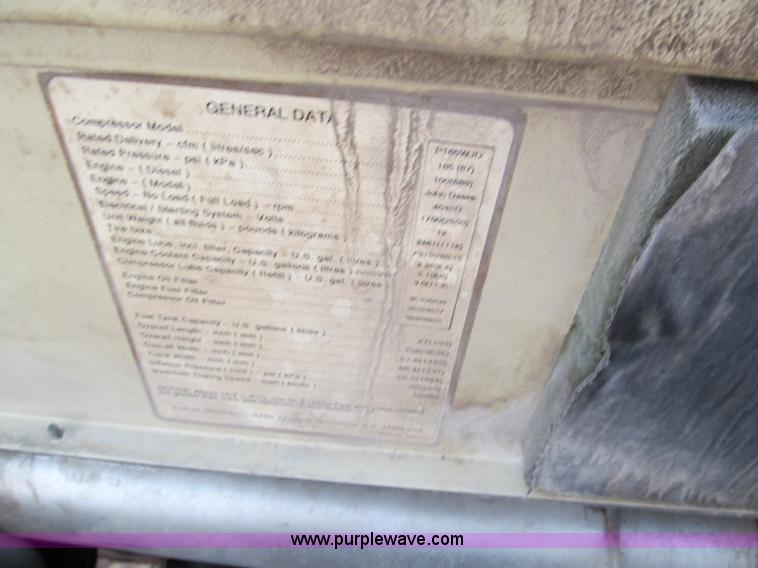 image for item C2244 1997 Ingersoll Rand 185 air compressor