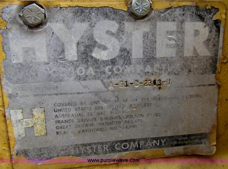 image for item D6521 Hyster C530A nine wheel pneumatic roller