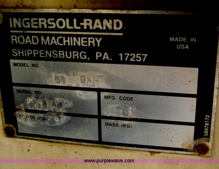 image for item D6522 Ingersoll Rand DD70HF vibratory roller