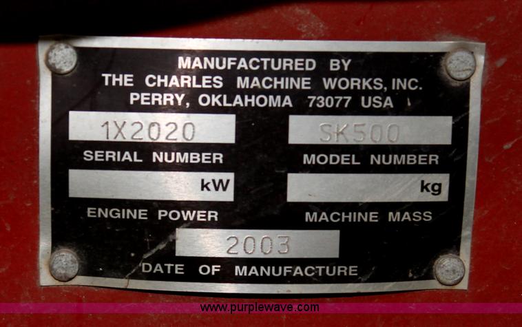 image for item L9839 2003 Ditch Witch SK500 walk behind skid steer