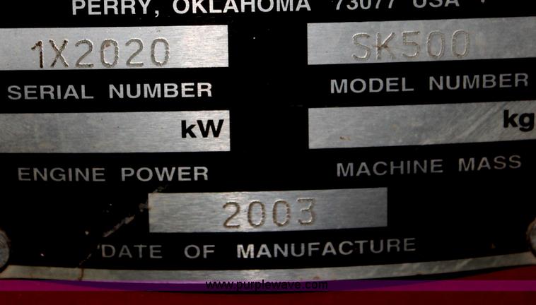 image for item L9839 2003 Ditch Witch SK500 walk behind skid steer