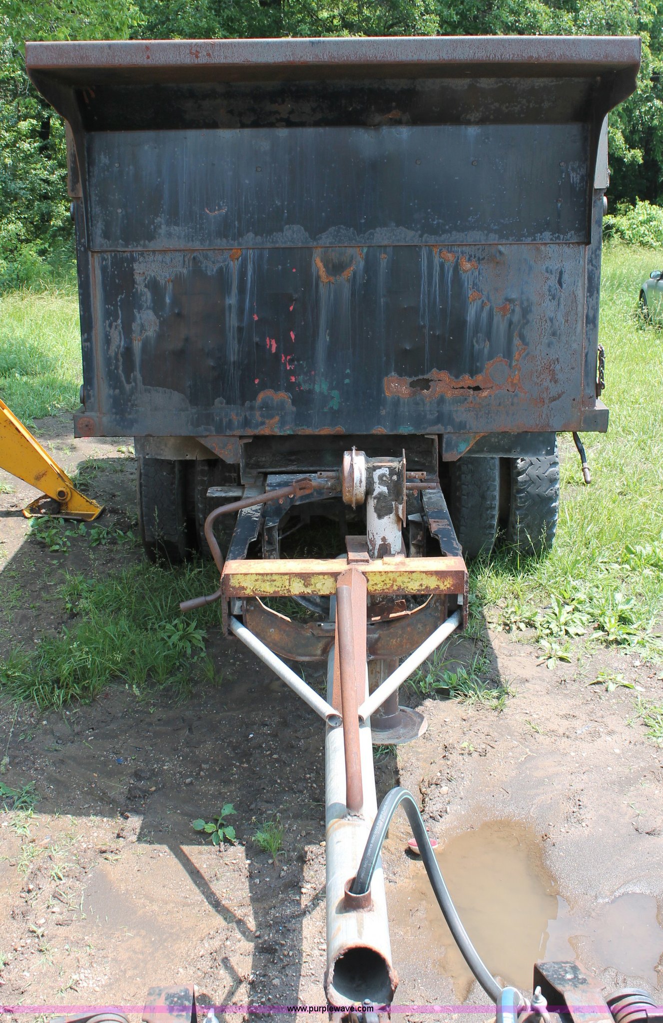 1969 International shop built 25' tandem axle dump trailer in