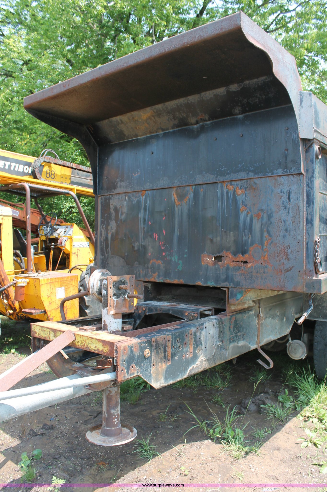 1969 International shop built 25' tandem axle dump trailer in