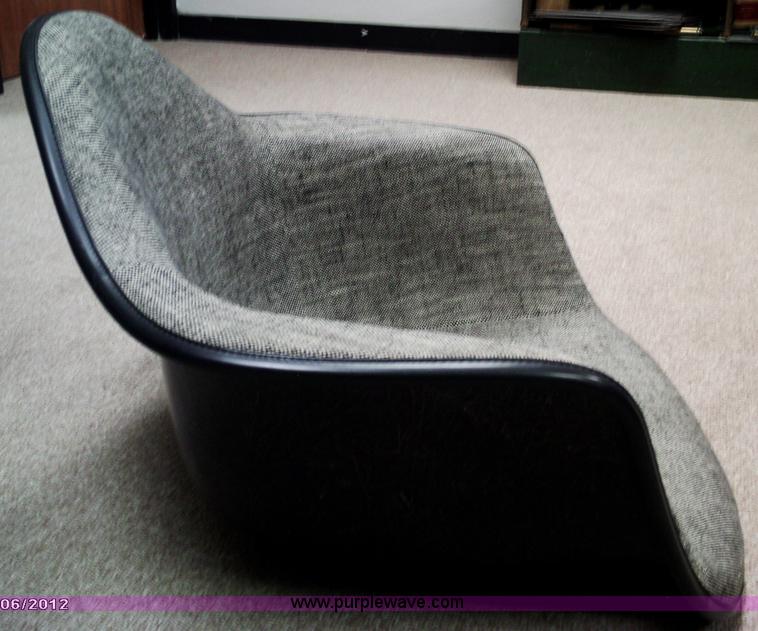 image for item B1272 (26) 1969 Herman Miller cushioned fabric arm shell chairs