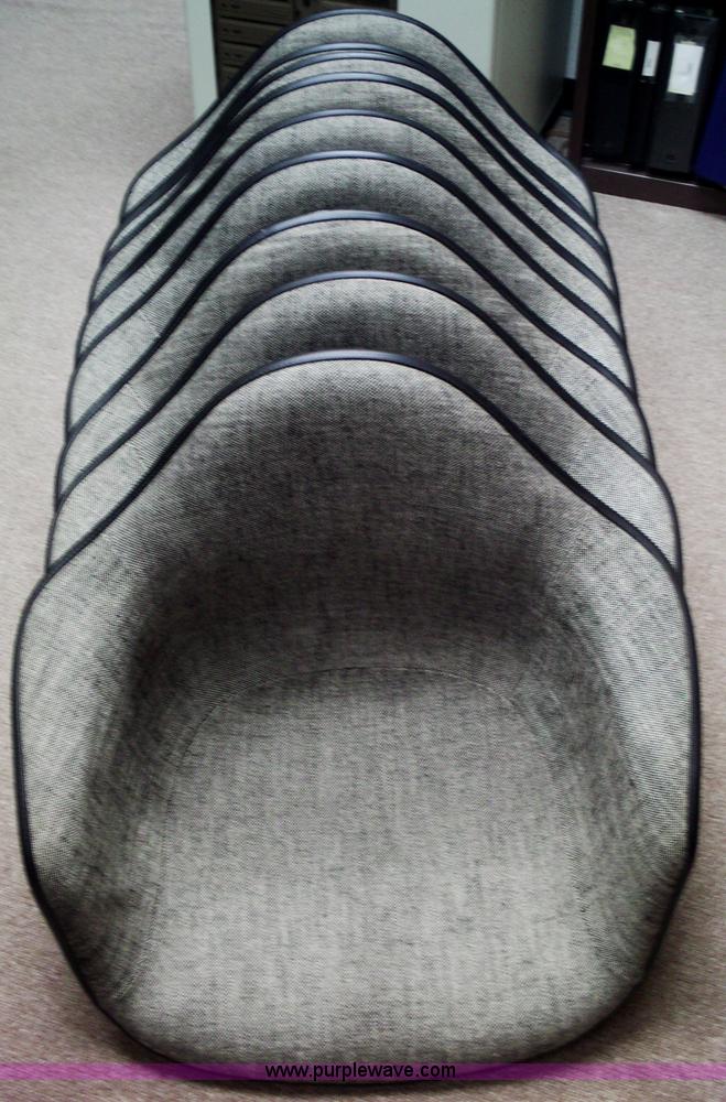 image for item B1272 (26) 1969 Herman Miller cushioned fabric arm shell chairs