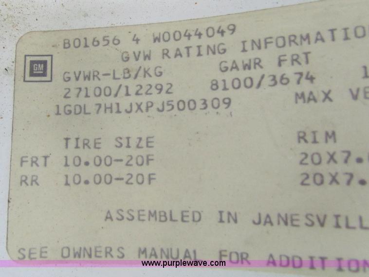 image for item B1349 1993 GMC Topkick dump truck