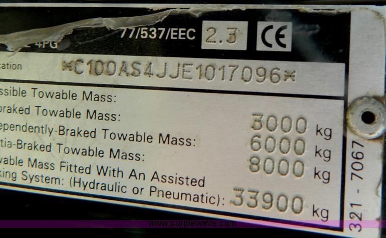 image for item B3687 2002 Case IH CX100 MFWD tractor