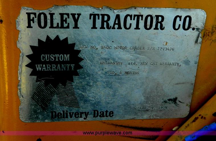 image for item B3699 1979 Caterpillar 140G motor grader