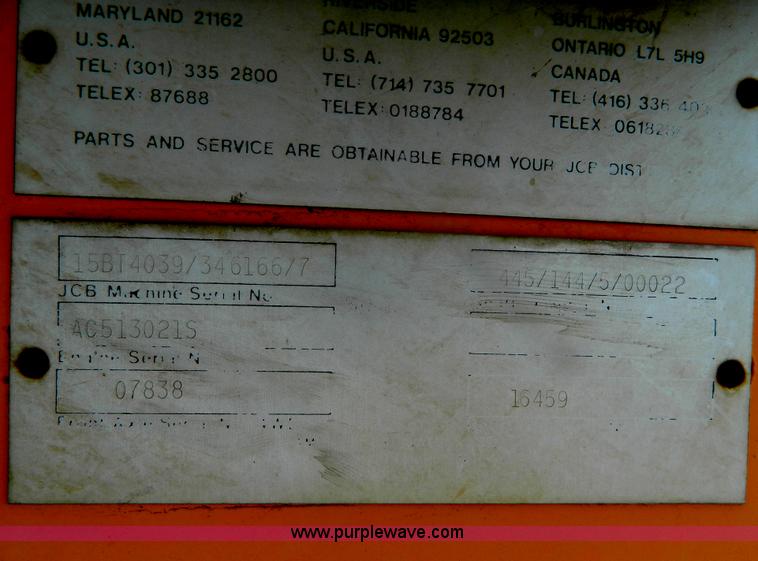 image for item B3708 1988 JCB 1550B backhoe