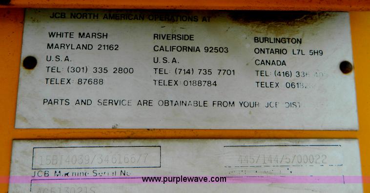 image for item B3708 1988 JCB 1550B backhoe