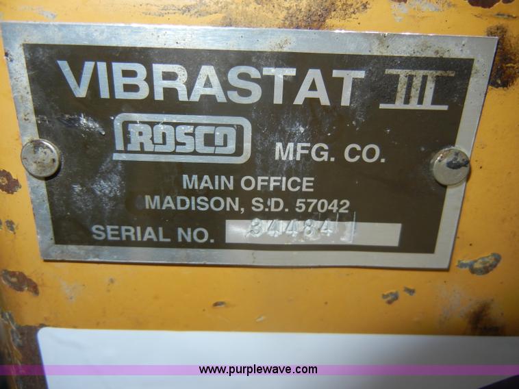 image for item D4268 1996 Roscoe Vibrastat III compaction roller