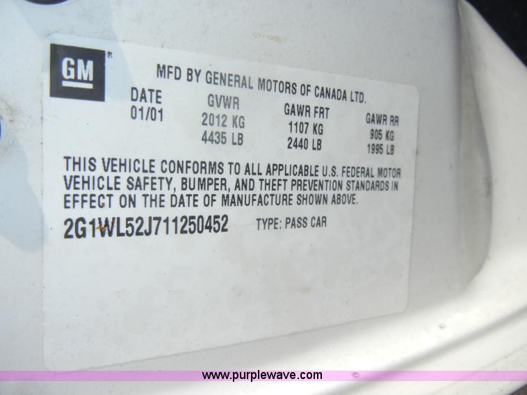 image for item D4272 2001 Chevrolet Lumina