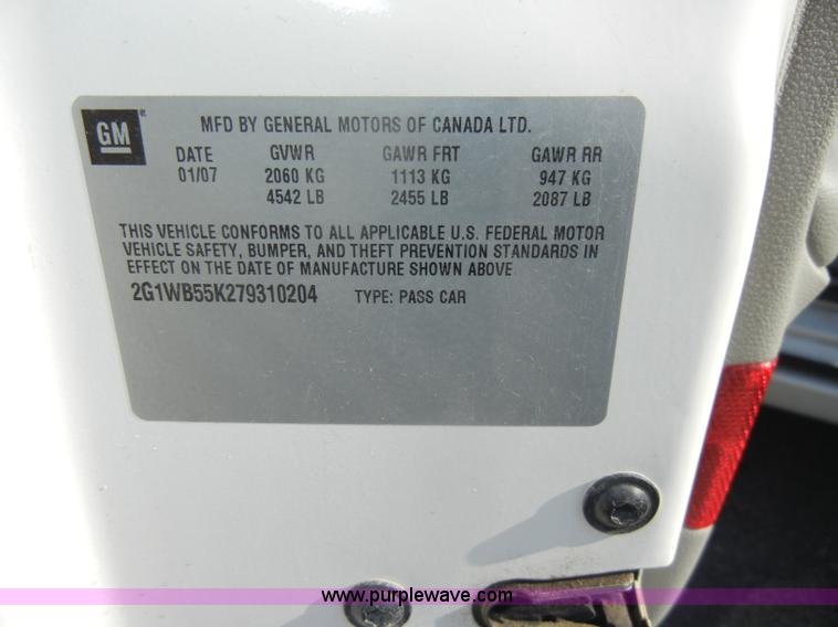 image for item D4275 2007 Chevrolet Impala LS