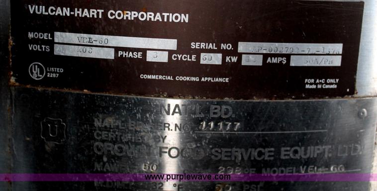 image for item L9810 Vulcan VEL-60 kettle