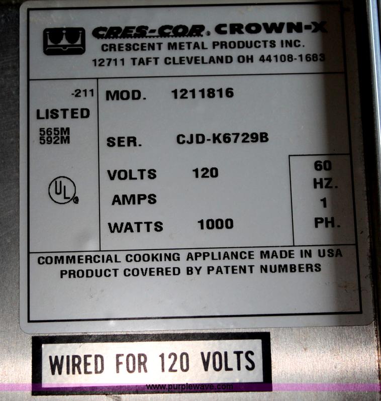 image for item L9811 Cres-Cor Crown-X warmer