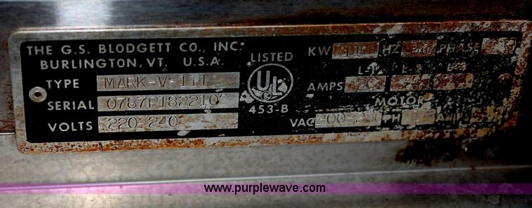 image for item L9813 Blodgett Mark V-111 oven