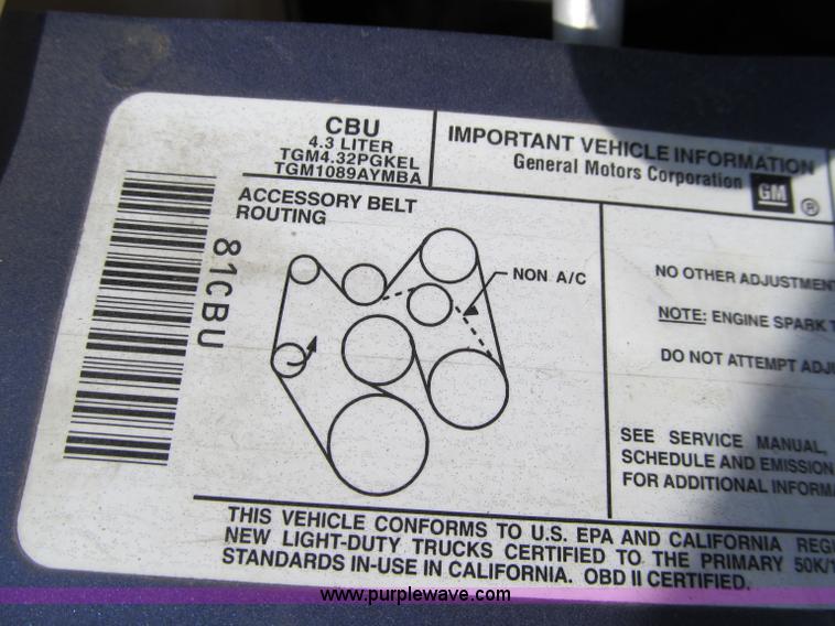 image for item M9250 1996 Chevrolet Astro van