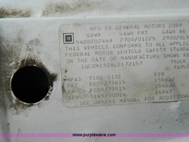 image for item M9771 1990 Chevrolet Astro van