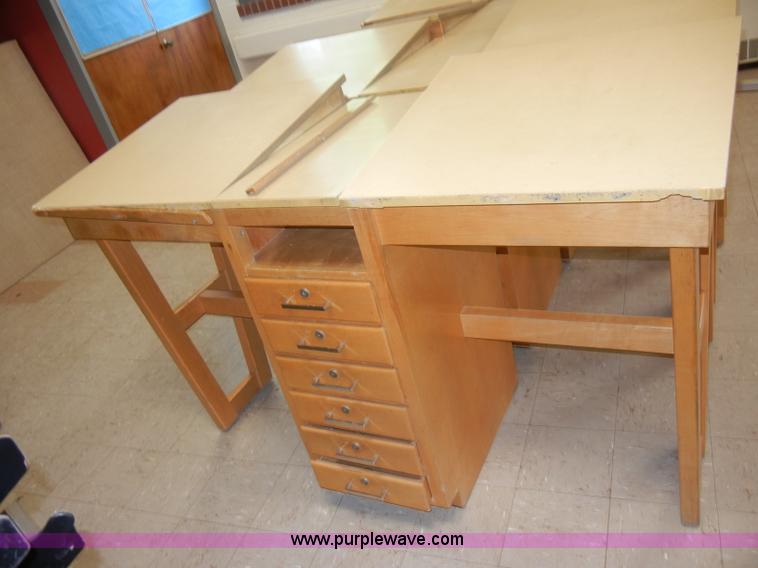 image for item N9781 (6) wooden drafting tables