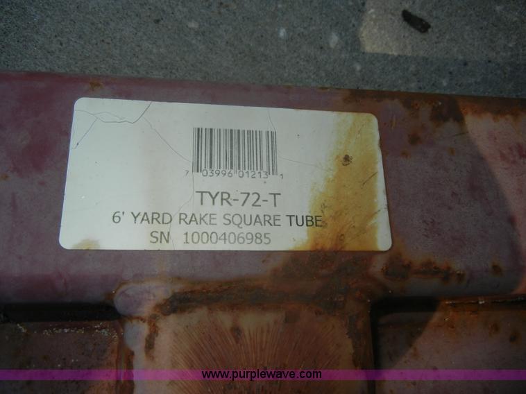 image for item N9850 2002 Rhino 6' square tube yard rake