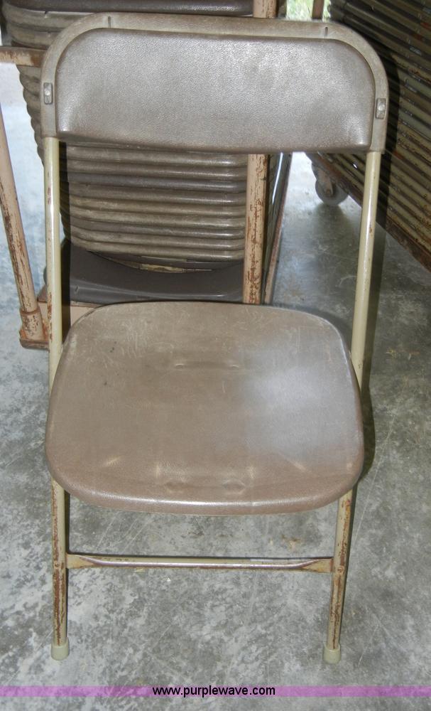 image for item N9854 (93) folding chairs with rolling carts