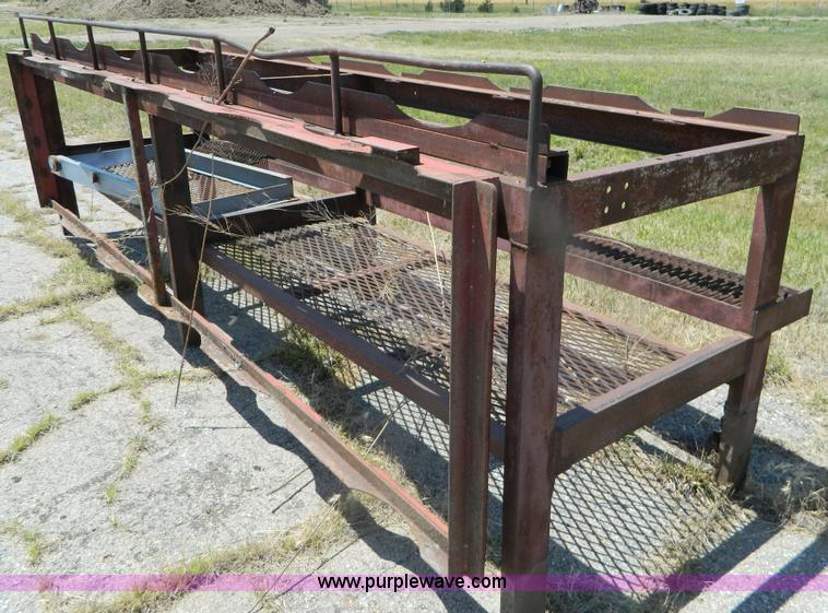 image for item T9917 Shop built six barrel oil distribution table