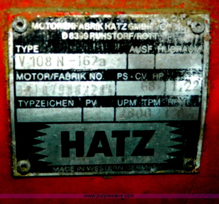 image for item T9968 Hatz V108N four cylinder diesel engine