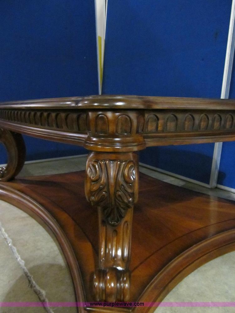 image for item S9300 Wooden coffee table with glass insert