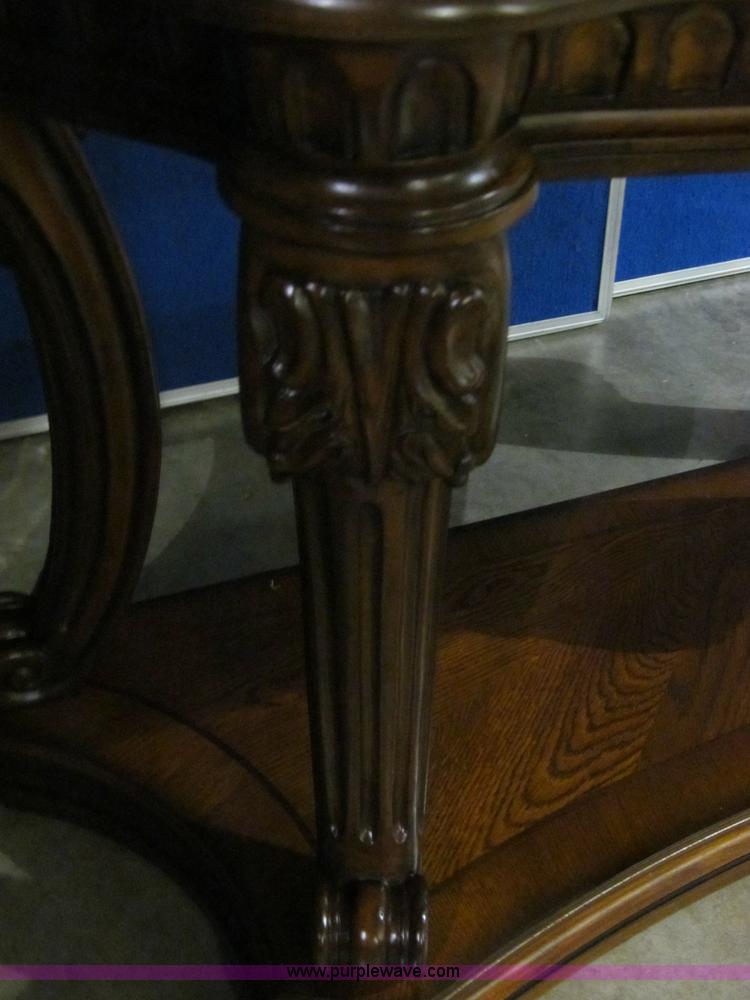 image for item S9302 Wooden wall table with glass inserts