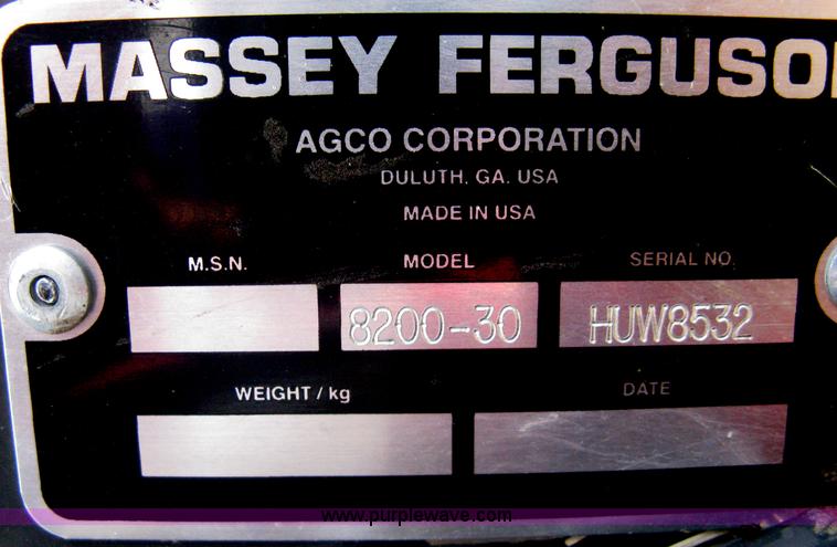 image for item A6448 Massey-Ferguson 8200 flex header with Crary air reel