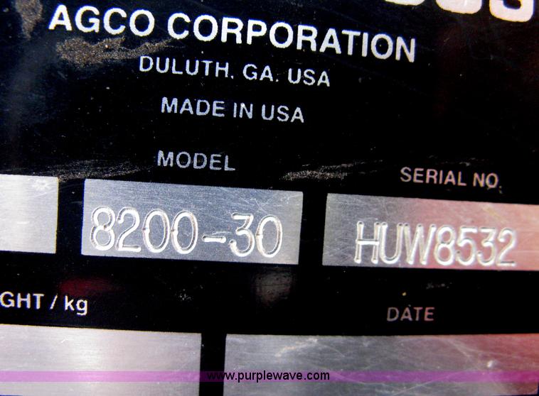 image for item A6448 Massey-Ferguson 8200 flex header with Crary air reel