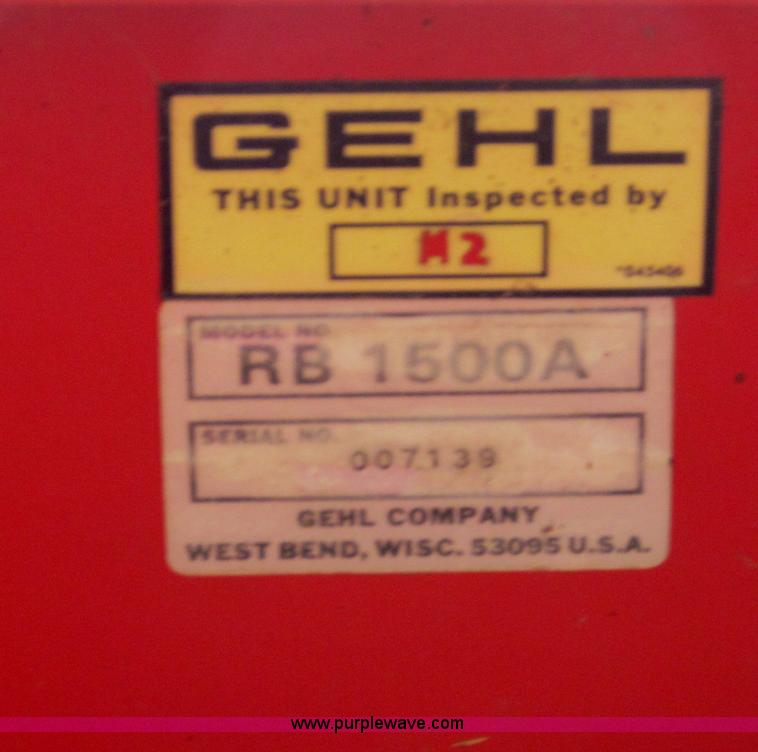 image for item C2268 Gehl 1500 round baler