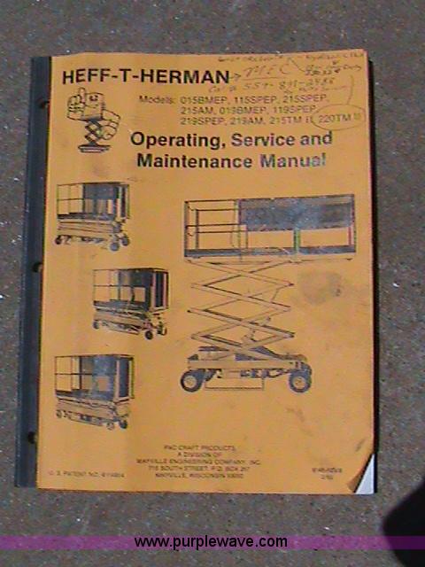 image for item B1269 Heff-T-Herman 220TM11 24V scissor lift