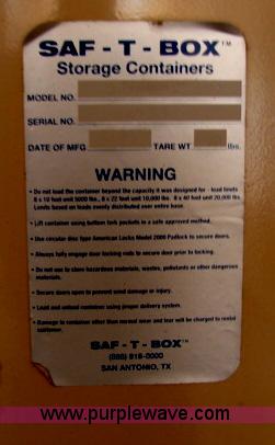 image for item B1346 1998 Saf-T-Box 40' steel storage container