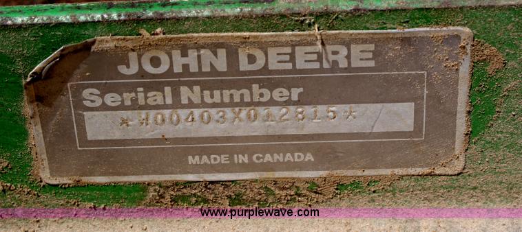 image for item B6709 John Deere 403 rotary mower