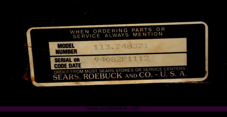 image for item K9780 Sears Craftsman 12" band saw