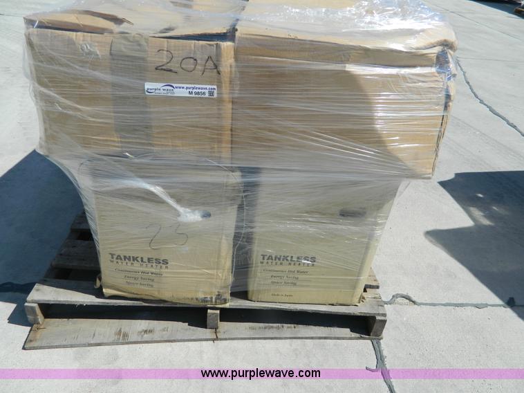 image for item M9856 (2) Rheam RTG-74DVUN-1 natural gas tank-less water heater