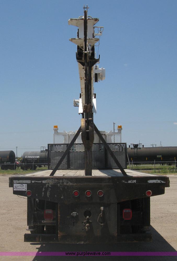 image for item A6428 1990 Ford F800 flatbed crane truck