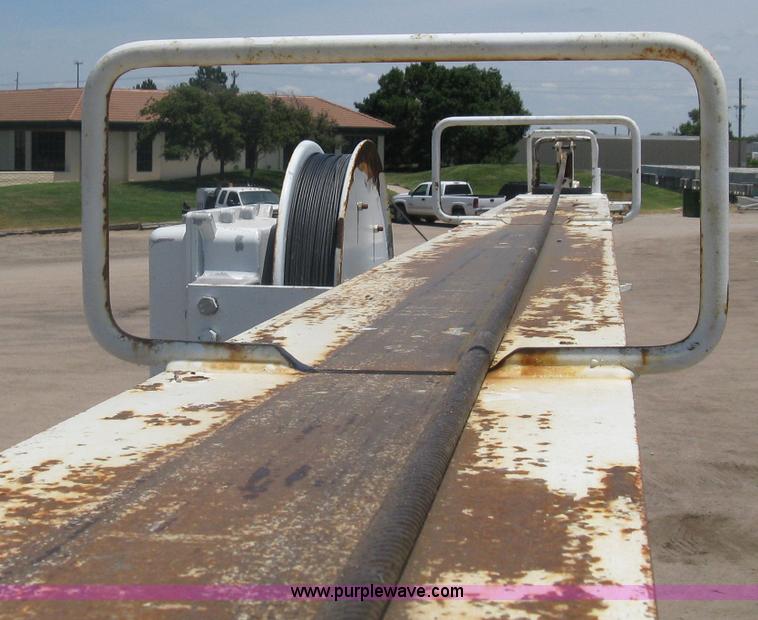 image for item A6428 1990 Ford F800 flatbed crane truck