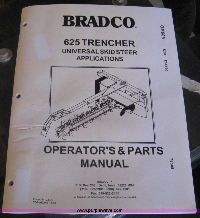 image for item A6440 Bradco 625 skid steer trencher attachment