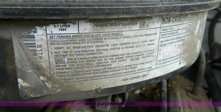 image for item B3758 1994 Chevrolet 2500 utility pickup truck